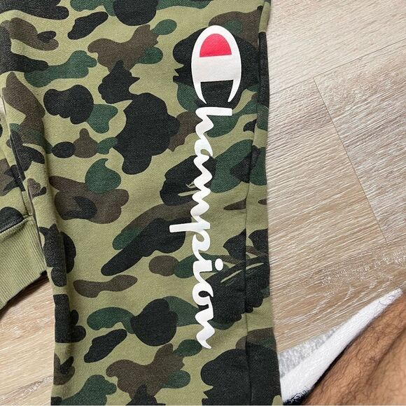 Champion A Bathing Ape Bape Green 1st Camo Sweatpants SIZE: Large - Picture 6 of 10